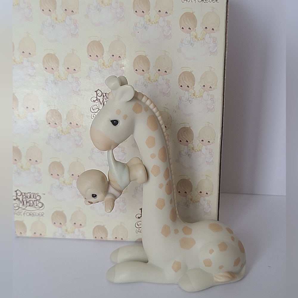Vintage 80s Precious Moments Giraffe Baby Monkey Nursery Collectible Figurine